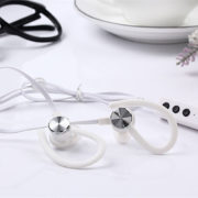 Wireless Bluetooth Headphone Bluetooth Stereo Sport Handsfree Earphone Earbud with Microphone white