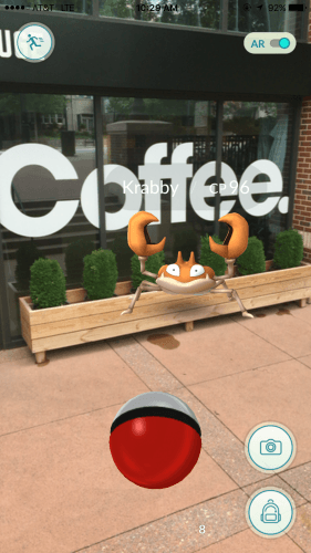 A Pokémon around Huge Café 
